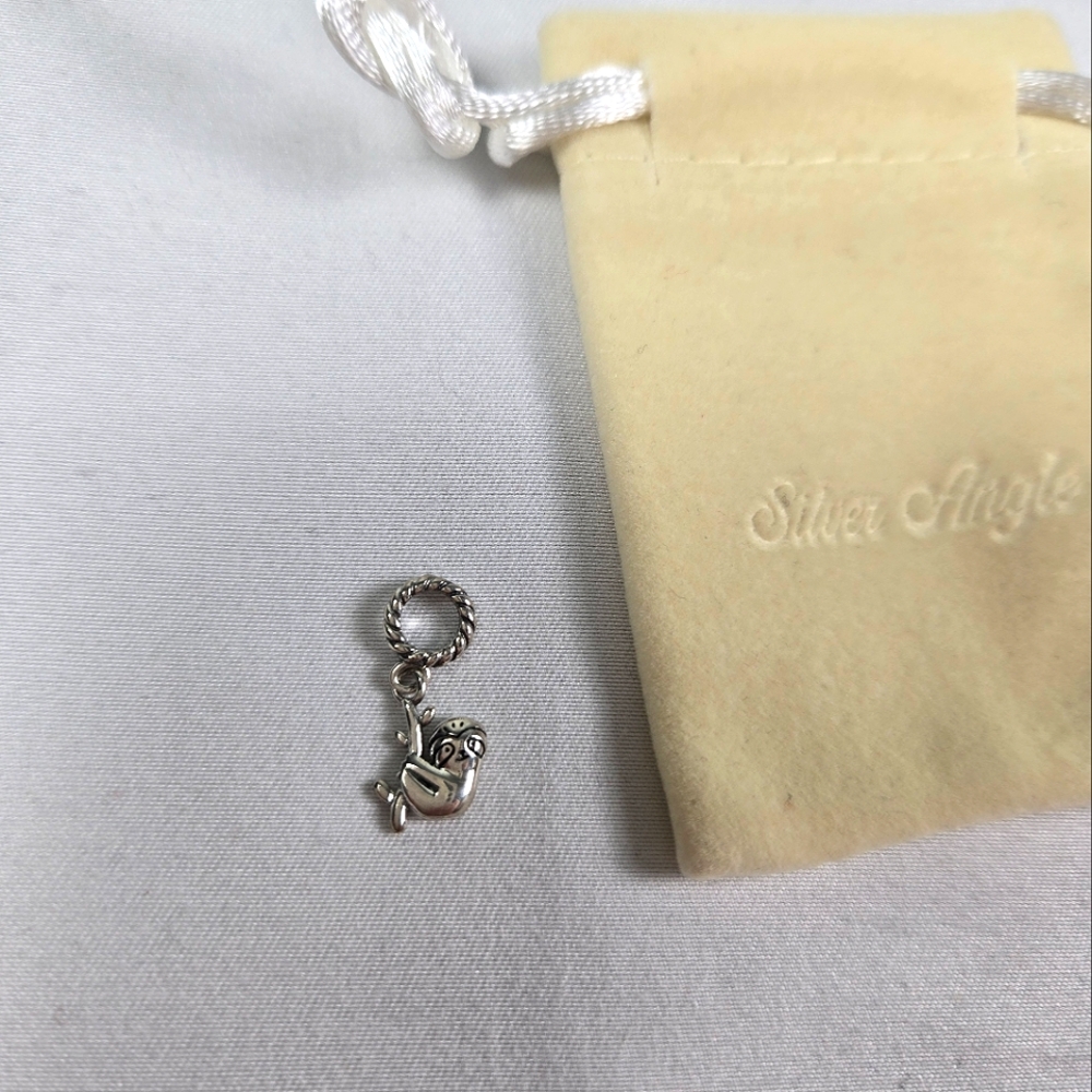 NWT Silver Angle Sterling Silver Sloth Charm